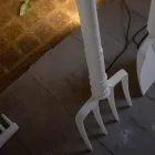 Udendørs gulvlampe i hvid teknopolymer design af 3 former - værktøj Viadurini