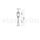 Vintage stil udendørs gulvlampe i aluminium Fremstillet i Italien - Leona Viadurini