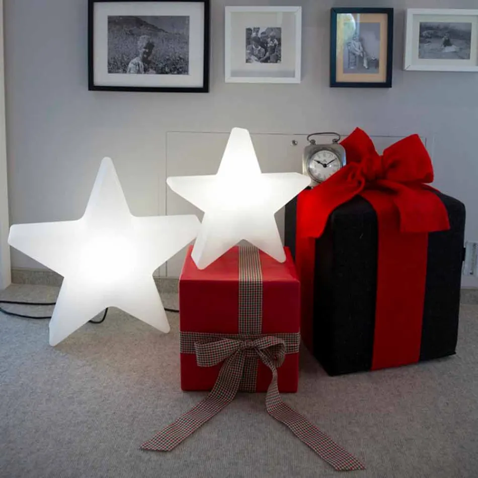 Hvid eller rød stjerne form gulvlampe, moderne design - Ringostar Viadurini