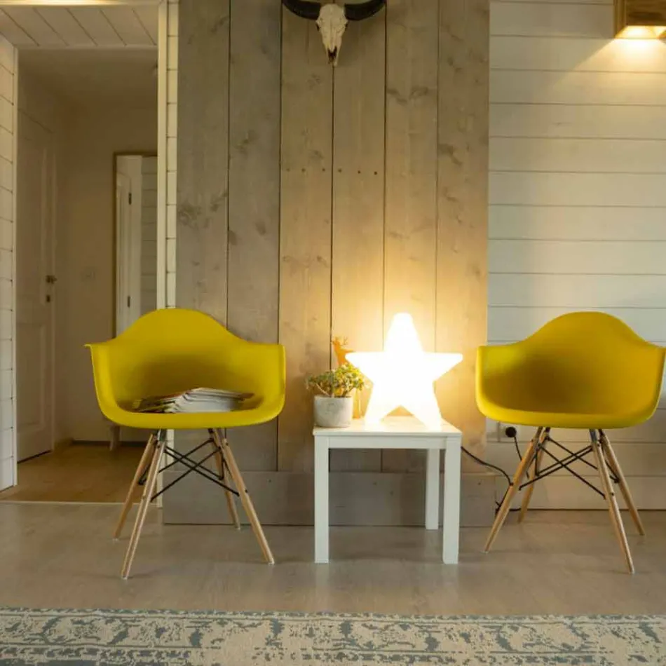 Hvid eller rød stjerne form gulvlampe, moderne design - Ringostar Viadurini