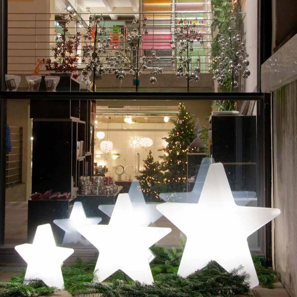 Hvid eller rød stjerne form gulvlampe, moderne design - Ringostar Viadurini