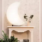 Moon Shape gulvlampe i plastik 2 størrelser moderne design - Lunastar Viadurini