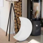 Moon Shape gulvlampe i plastik 2 størrelser moderne design - Lunastar Viadurini