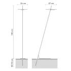 Havegulvlampe Hvidt aluminiumsdesign med åkandeblad - Cipriam Viadurini