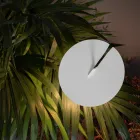 Havegulvlampe Hvidt aluminiumsdesign med åkandeblad - Cipriam Viadurini