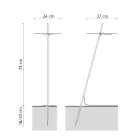Havegulvlampe Hvidt aluminiumsdesign med åkandeblad - Cipriam Viadurini
