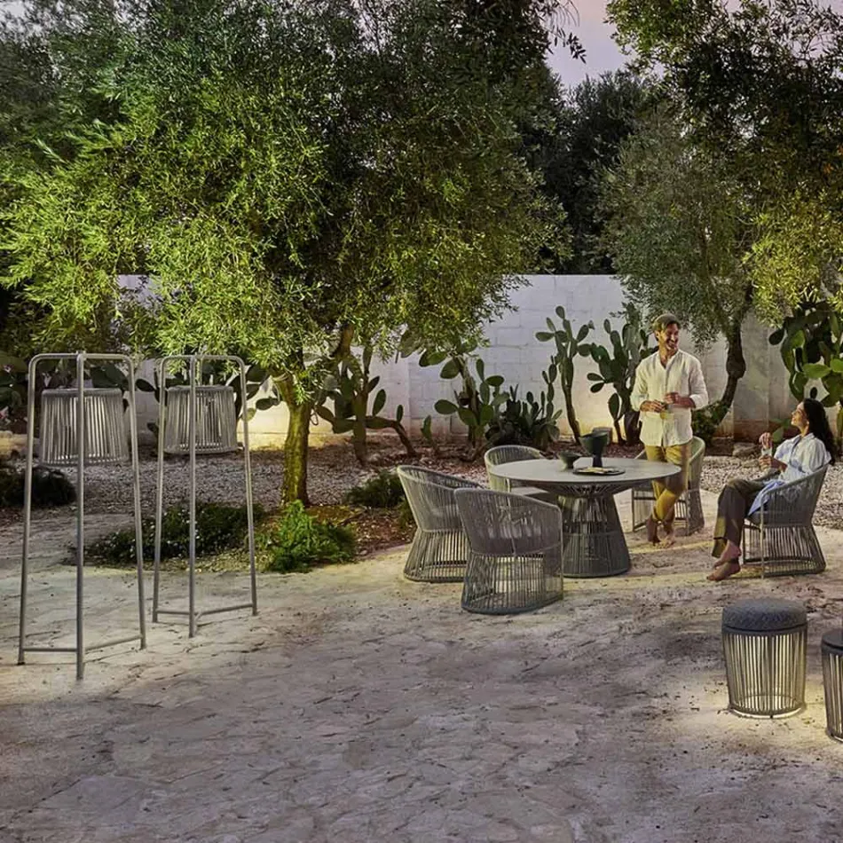 Gulvlampe i aluminium og fiber Made in Italy - Tibidabo af Varaschin Viadurini