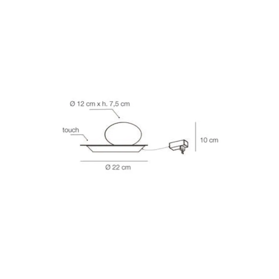 Gulvlampe i aluminium, metal og hvid glaslampe - Luma Viadurini