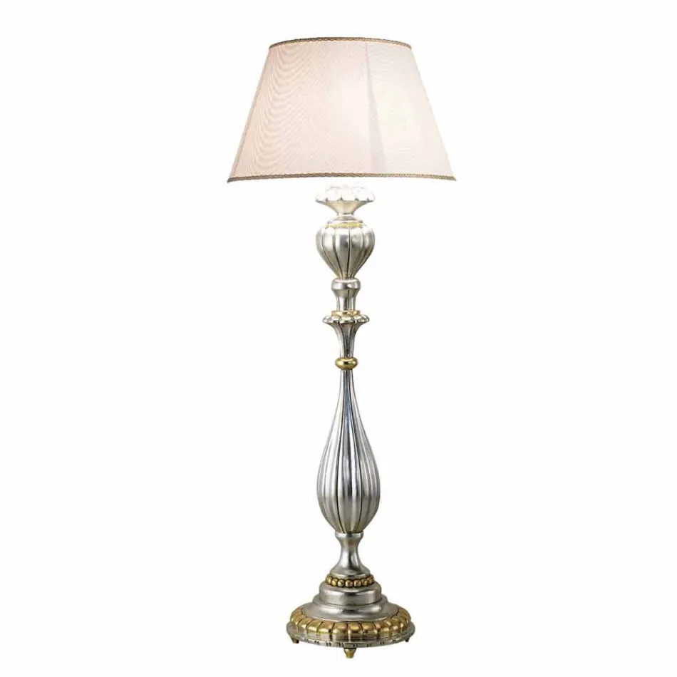 Træ gulvlampe produceret for hånd i Italien Rocco Viadurini