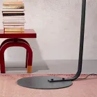 Metalgulvlampe med stofbeklædt lampeskærm - Rivella Viadurini