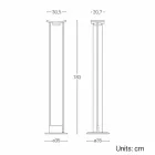 Gulvlampe i lakeret metal med integreret LED Made in Italy - Indra Viadurini