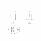 Gulvlampe i lakeret metal med integreret LED Made in Italy - Indra Viadurini
