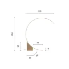 Gulvlampe i malet metal med dæmpbart LED lys - Eucalyptus Viadurini