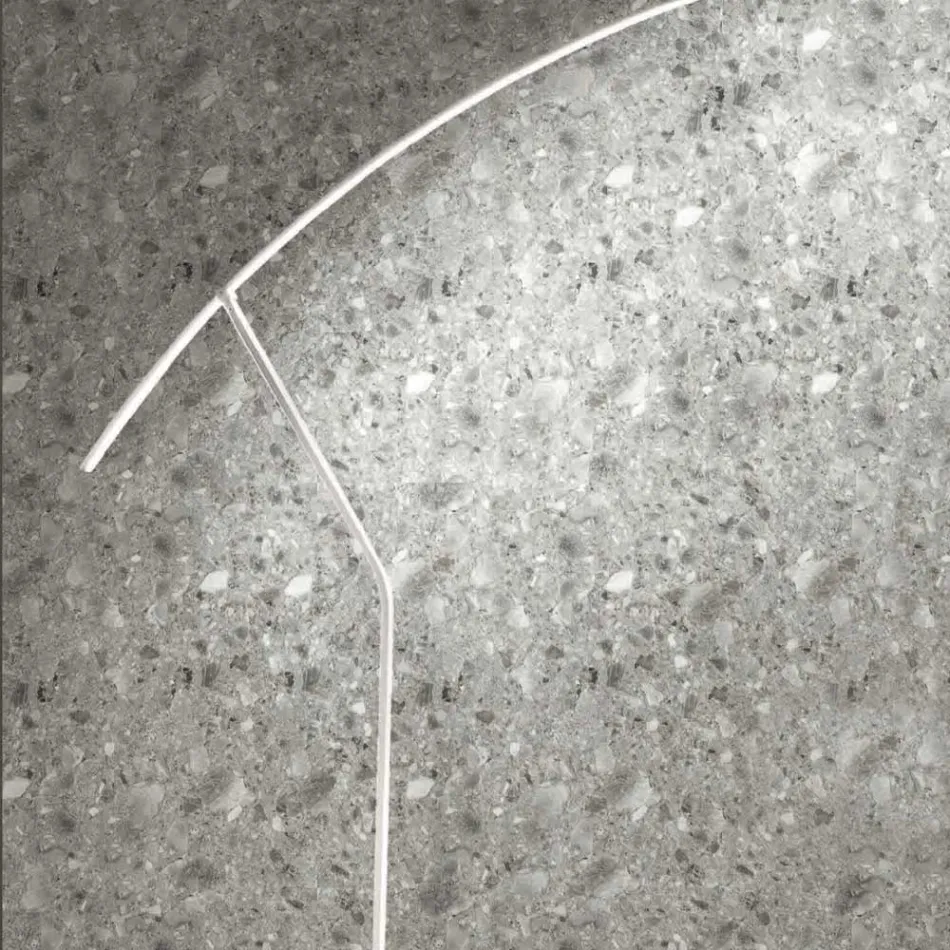 Gulvlampe i metal malet i forskellige farver og dæmpbar LED - ahorn Viadurini