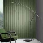 Gulvlampe i metal malet i forskellige farver og dæmpbar LED - ahorn Viadurini