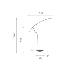 Gulvlampe i metal malet i forskellige farver og dæmpbar LED - ahorn Viadurini