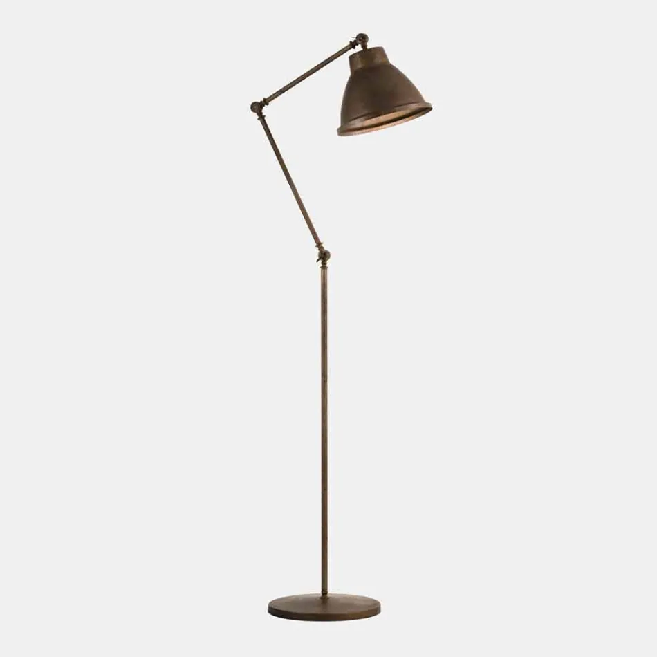 Gulvlampe i messing og jern med drejelig design vintage - Loft af Il Fanale Viadurini