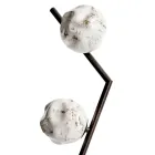 Gulvlampe i mørk messing og stenglas Fremstillet i Italien - Bottega Viadurini