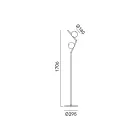 Gulvlampe i mørk messing og stenglas Fremstillet i Italien - Bottega Viadurini