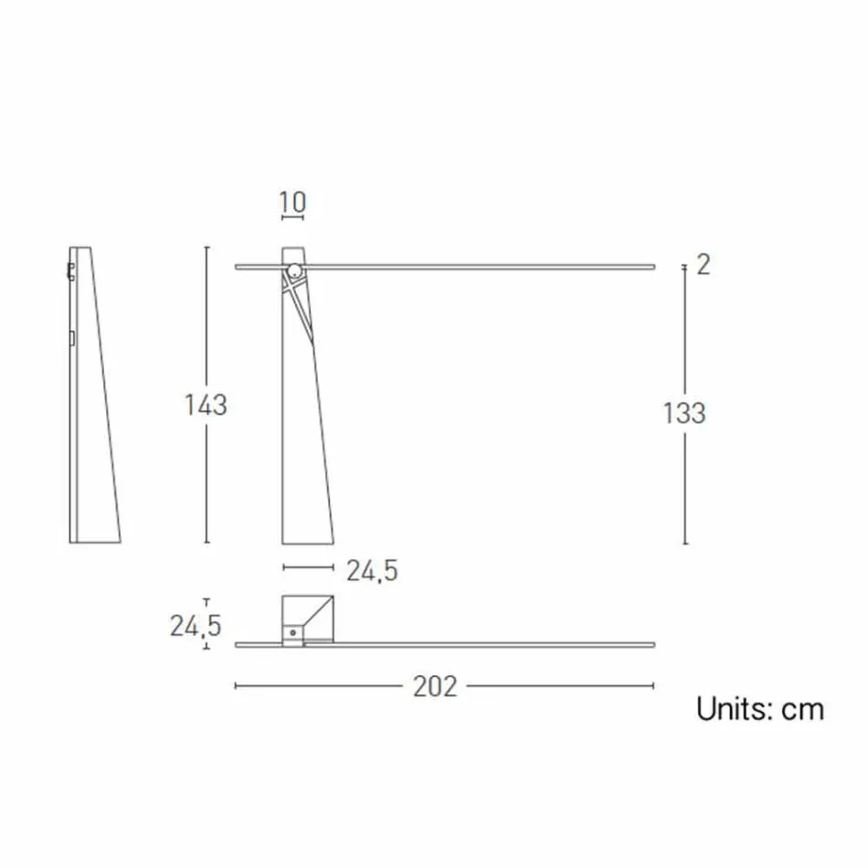 Gulvlampe i massiv eg og stål Fremstillet i Italien, ædle - Calisto Viadurini