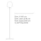 Gulvlampe i indkapslet eller transparent glas fremstillet i Italien - Elisia Viadurini