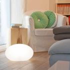 Led, sol eller E27 gulvlampe i farvet moderne ovalt design - Uovostar Viadurini