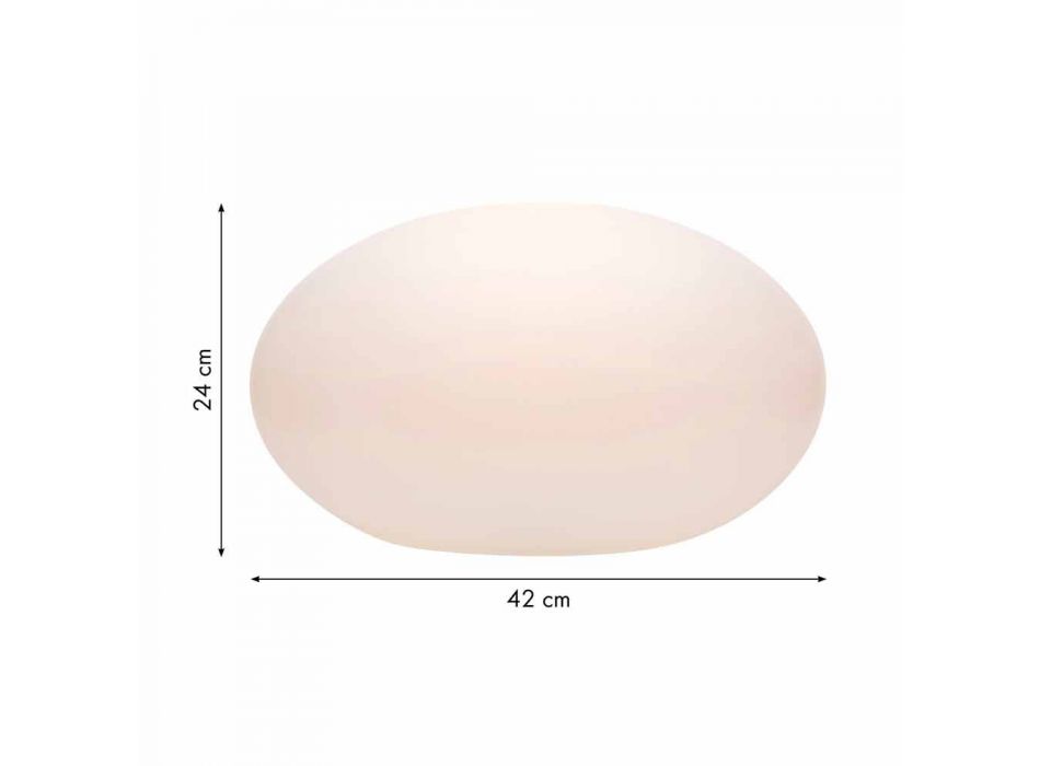 Led, sol eller E27 gulvlampe i farvet moderne ovalt design - Uovostar Viadurini