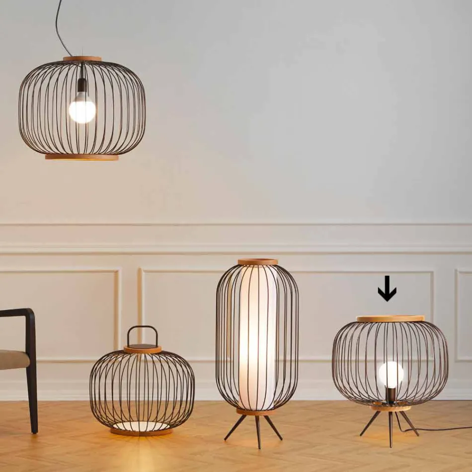 Lampe Moderne design jorden stål Ø48xh.52 cm Leira Viadurini