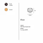 Lampe Moderne design jorden stål Ø48xh.52 cm Leira Viadurini