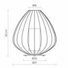 Gulv- eller støttelampe i hvid eller bronzetråd - lanterne Viadurini