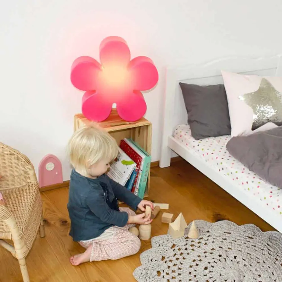 Gulv- eller bordlampe Moderne design med farvet blomst - Fiorestar Viadurini