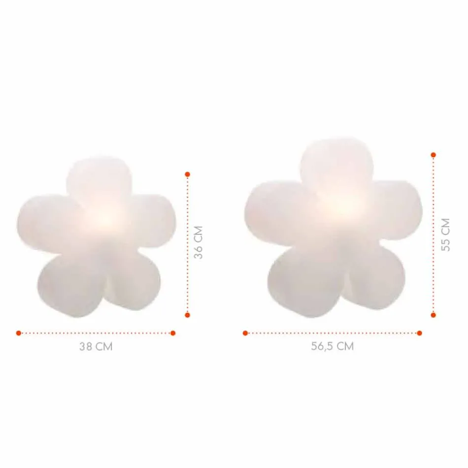 Gulv- eller bordlampe Moderne design med farvet blomst - Fiorestar Viadurini