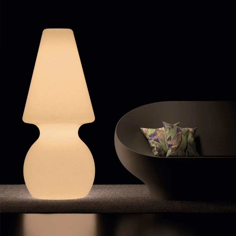 Alvarez udendørs gulvlampe med LED-lys i polyethylen, fremstillet i Italien Viadurini