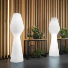 Reyes udendørs gulvlampe i polyethylen med LED-lys, fremstillet i Italien Viadurini