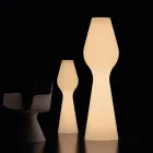 Reyes udendørs gulvlampe i polyethylen med LED-lys, fremstillet i Italien Viadurini