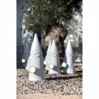 Udendørs LED gulvlampe i hvid technopolymer moderne design - Nano Viadurini