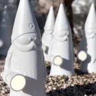 Udendørs LED gulvlampe i hvid technopolymer moderne design - Nano Viadurini