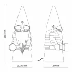 Udendørs LED gulvlampe i hvid technopolymer moderne design - Nano Viadurini