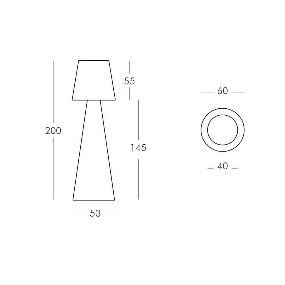 Indendørs gulvlampe Slide Pivot lyse hvid lavet i Italien Viadurini