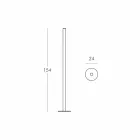 Slide Flux slank gulvlampe i methacrylat produceret i Italien Viadurini