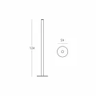 Slide Flux slank gulvlampe i methacrylat produceret i Italien Viadurini