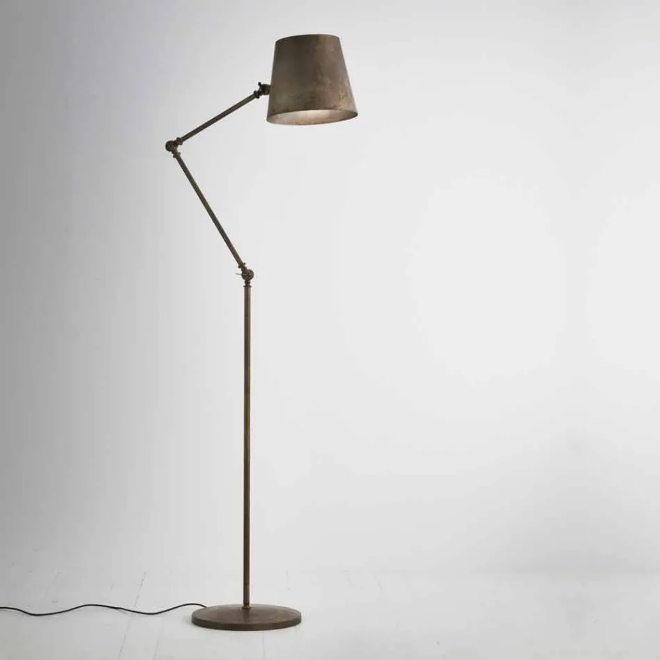 Lampe justerbar industrielle stil jord Reporter Il Fanale Viadurini