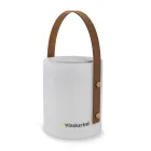 Bærbar udendørs designlampe med flerfarvede lysdioder, Bluetooth-højttaler og fjernbetjening (IP44) Viadurini