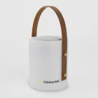 Bærbar udendørs designlampe med flerfarvede lysdioder, Bluetooth-højttaler og fjernbetjening (IP44) Viadurini