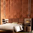 Grilli Snake lavet i Italien læder og metal design lampe Viadurini