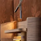 Grilli Snake lavet i Italien læder og metal design lampe Viadurini