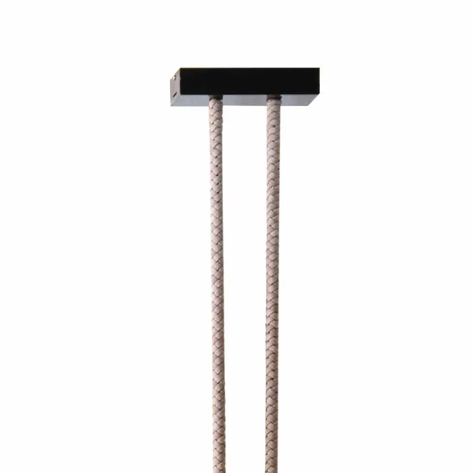 Grilli Snake lavet i Italien læder og metal design lampe Viadurini