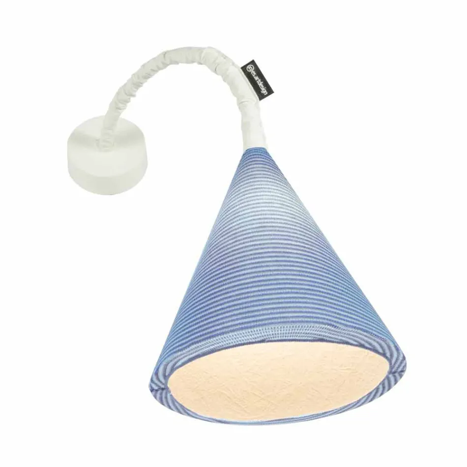 Designer væglampe In-es.artdesign Jazz En Stripe farvet uld Viadurini