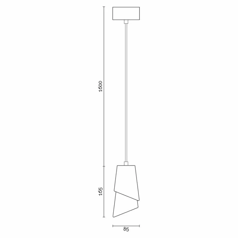 Designophængslampe i keramik fremstillet i Italien Asien Viadurini