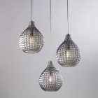 Designerlampe i glas og metal, fremstillet i Italien til stilfuld indretning - Atlas Viadurini
